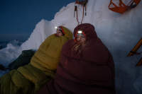Bivouac d'hiver dans un sac de couchage