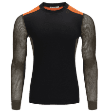 T-shirt a manches longues Aclima WoolNet Hiking Crew Neck shirt Men Jet Black/Tarmac/Gold Flame