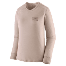 T-shirt a manches longues Patagonia Long-Sleeved Cap Cool Merino Blend Graphic Shirt Women Fitz Roy Strata: Shroom Taupe