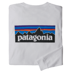 T-shirt a manches longues Patagonia Long-Sleeved P-6 Logo Responsibili-Tee Men White