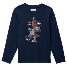 T-shirt a manches longues Columbia Dobson Pass™ Long Sleeve Graphic Tee Boys Collegiate Navy, Hike On 467