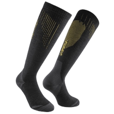Chaussettes hauteur genou La Sportiva WOOL TECH SOCKS Black/Yellow