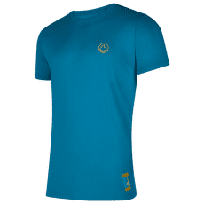 T-shirt a manches courtes La Sportiva Climbing on the Moon T-Shirt Men Turchese/Giallo