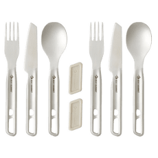 Couverts Sea to Summit Detour Stainless Steel Cutlery Set - [2P] [6 Piece] Stainless Steel Grey
