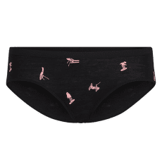 Culottes Icebreaker Merino 150 Siren Hipkini Snow Day Women BLACK/ACID PINK/AOP