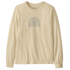T-shirt a manches longues Patagonia Long-Sleeved Graphic T-Shirt Kids Skisel: Undyed Natural