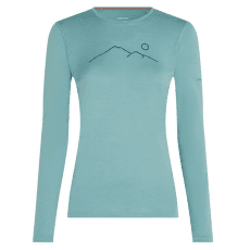 T-shirt a manches longues Icebreaker Merino 200 Oasis LS Crewe Rainer Ridge Women HYDRO