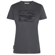 T-shirt a manches courtes Icebreaker Merino 150 Tech Lite SS Tee Sunrise Summit Women OBSIDIAN