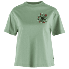 T-shirt a manches courtes Fjällräven Fjällblomster Logo T-Shirt Women Misty Green