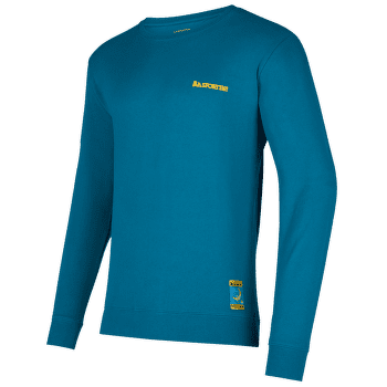 T-shirt a manches longues La Sportiva CLIMBING ON THE MOON Sweatshirt Men Turchese/Giallo