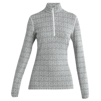 T-shirt a manches longues Icebreaker Merino 260 Vertex LS Half Zip Herenga Women Snow/Black