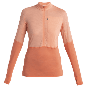 Sweat-shirt Icebreaker Merino 200 Realfleece™ Descender LS Half Zip Women GLOW/TANG/CB