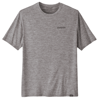 T-shirt a manches courtes Patagonia Cap Cool Daily Graphic Shirt - Waters Boardshort Logo Abalone Blue: Feather Grey