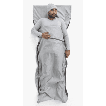 Insert de sac de couchage Sea to Summit Silk Blend Sleeping Bag Liner - Rectangular w/ Pillow Sleeve Moonstruck Grey