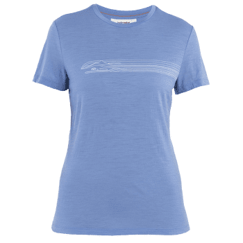 T-shirt a manches courtes Icebreaker Merino 150 Tech Lite SS Tee Camping Lines Women BAJA
