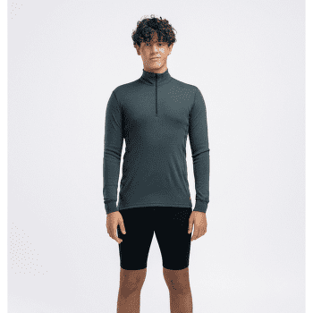 T-shirt a manches longues Aclima WarmWool Mock Neck Shirt Men Green Gables