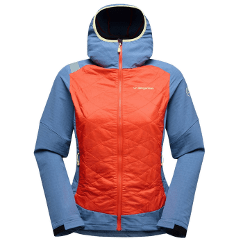 Veste La Sportiva KAP HYBRID HOODY Women Cherry Tomato/Moonlight