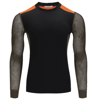 T-shirt a manches longues Aclima WoolNet Hiking Crew Neck shirt Men Jet Black/Tarmac/Gold Flame