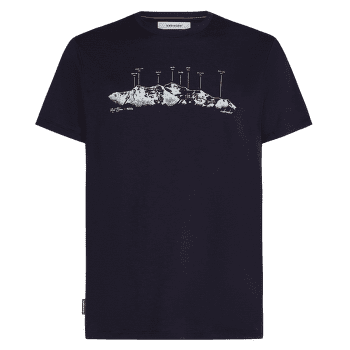 T-shirt a manches courtes Icebreaker Merino 150 Tech Lite SS Tee The Peaks Men Midnight Navy