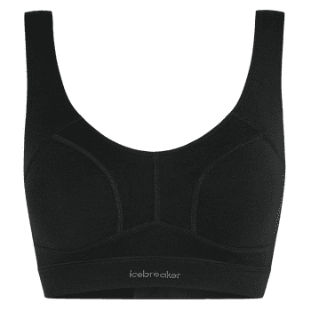 Brassiere Icebreaker Merino Queens Clasp Bra Women BLACK