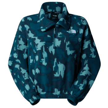Sweat-shirt The North Face MOUNTAIN ATHLETICS FLEECE 1/4 ZIP-PRIN Women DQD DEEP CYPRESS PAINTED MOUNTAINS PRINT