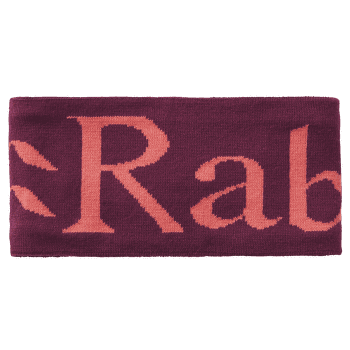 Bandeau Rab Rab Knitted Logo Headband Mulberry/Hibiscus
