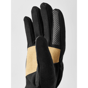Gants Hestra Merino Windwool Liner - 5 finger Svart