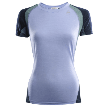 T-shirt a manches courtes Aclima LightWool Sports T-Shirt Women Purple Impr/NavyBlazer/NorthAtlantic