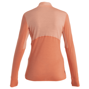 Sweat-shirt Icebreaker Merino 200 Realfleece™ Descender LS Half Zip Women GLOW/TANG/CB
