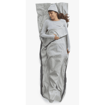 Insert de sac de couchage Sea to Summit Silk Blend Sleeping Bag Liner - Rectangular w/ Pillow Sleeve Moonstruck Grey