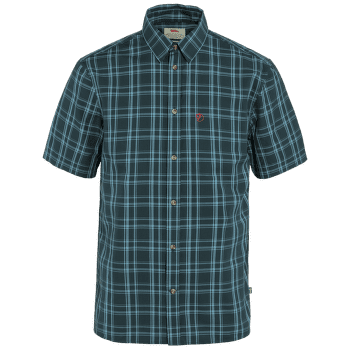 Chemises a manches courtes Fjällräven Övik Lite Shirt SS Men Dark Navy-Dawn Blue