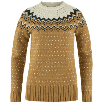 Pull Fjällräven Övik Knit Sweater Women Buckwheat Brown-Chalk White