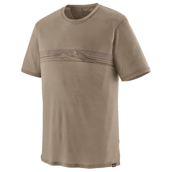 T-shirt a manches courtes Patagonia Capilene® Cool Merino Graphic Shirt Men Strata Stripe: Seabird Grey