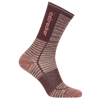 Chaussettes Icebreaker Merino Blend Run+ Ultralight Crew Women SUMMIT FD/JAVA/ACID PINK