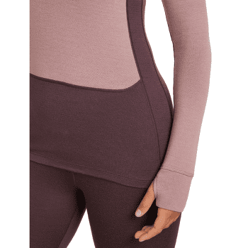 T-shirt a manches longues Icebreaker Merino 260 ZoneKnit™ LS Half Zip Women JAVA/SUMMIT/CB
