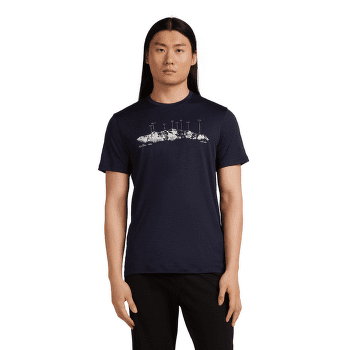 T-shirt a manches courtes Icebreaker Merino 150 Tech Lite SS Tee The Peaks Men Midnight Navy