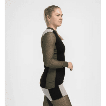 T-shirt a manches longues Aclima WoolNet Hiking Crew Neck Women Fudge / Dill / Olive Night