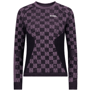 T-shirt a manches longues Mons Royale Ascender Merino Seamless Long Sleeve Women Mauve / Black