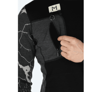 T-shirt a manches longues Aclima Lars Monsen Femunden crewneck Men Jet Black/Marengo/Femunden Dark