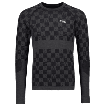 T-shirt a manches longues Mons Royale Ascender Merino Seamless Long Sleeve Men Forged Iron / Black
