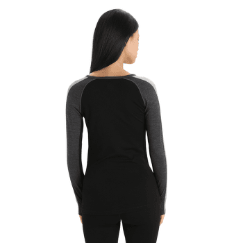 T-shirt a manches longues Icebreaker 200 ZoneKnit LS Crewe Women JET HTHR/BLACK/METRO HTHR/CB