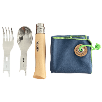 Couteau Opinel OPINEL PICNIC+ (lžíce, vidlička, ubrousek - včetně nože N°08 - buk)