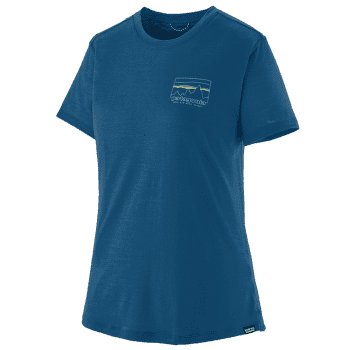 T-shirt a manches courtes Patagonia Cap Cool Merino Graphic Shirt Women 73 Skyline: Endless Blue