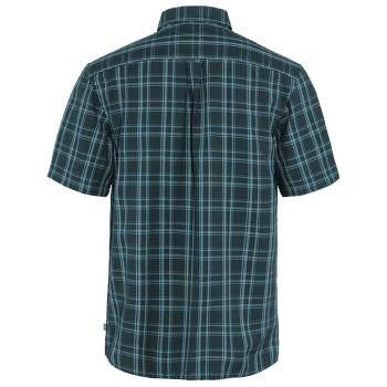 Chemises a manches courtes Fjällräven Övik Lite Shirt SS Men Dark Navy-Dawn Blue