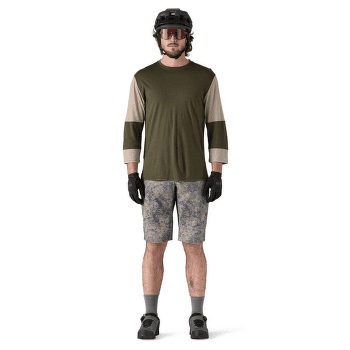 T-shirt a manches courtes Patagonia Merino 3/4 Sleeve Bike Jersey Men Pine Needle Green