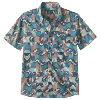 Chemises a manches courtes Patagonia Go To Shirt Men Swallowtail Geo: Still Blue