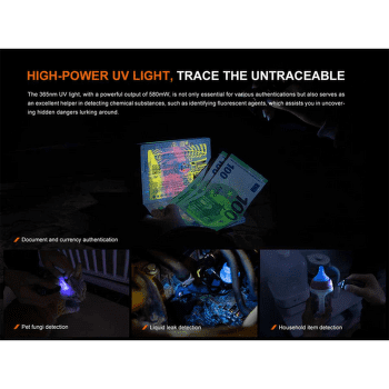 Lampe de poche Fenix Rechargeable Flashlight E06R Grey