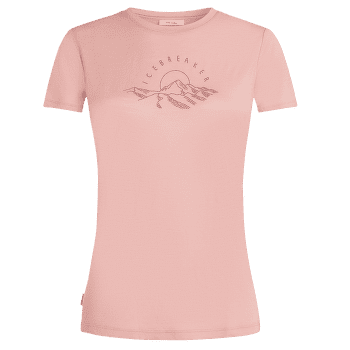 T-shirt a manches courtes Icebreaker Merino 150 Tech Lite SS Tee Sunrise Summit Women BLUSH
