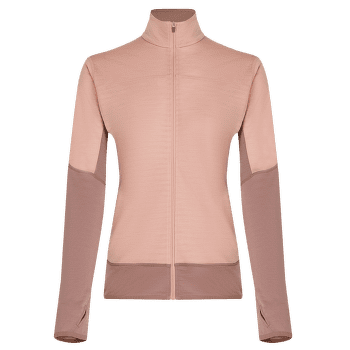 Sweat-shirt Icebreaker Merino Blend 300 RealFleece™ Descender LS Zip Women SUMMIT/BLUSH/CB