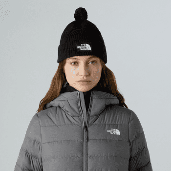Casquettes The North Face TNF LOGO BOX POM BEANIE TNF BLACK